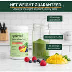 OptiVerd Greens Superfood Powder with Probiotics & Enzymes – Mango, 30 Servings | Organic, Vegan, Gluten-Free