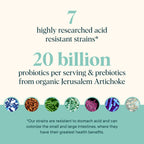 Ora Organic Prebiotic & Probiotic Powder – 20B CFU, 7 Strains, Lavender Lemonade, 30 Servings