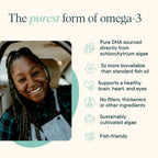 Ora Organic Vegan Omega-3 DHA 500mg – Algae-Sourced | Brain, Eye & Heart Health | 60 Capsules