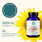 Ora Organic Vitamin D3 5000IU + K2 – Vegan D3 from Lichen, K2 from Chickpeas | 30 Chewable Tablets
