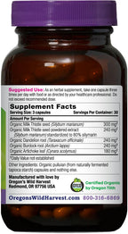 Oregon's Wild Harvest Milk Thistle Dandelion Capsules – Organic Liver Support (90 Count)