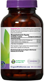 Oregon's Wild Harvest Hawthorn – 180 Vegan Capsules, USDA Organic