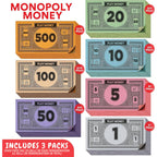 oreven Play Money – 3 Sets of 60 Colorful Monopoly-Style Bills ($1, $5, $10, $20, $50, $100, $500)
