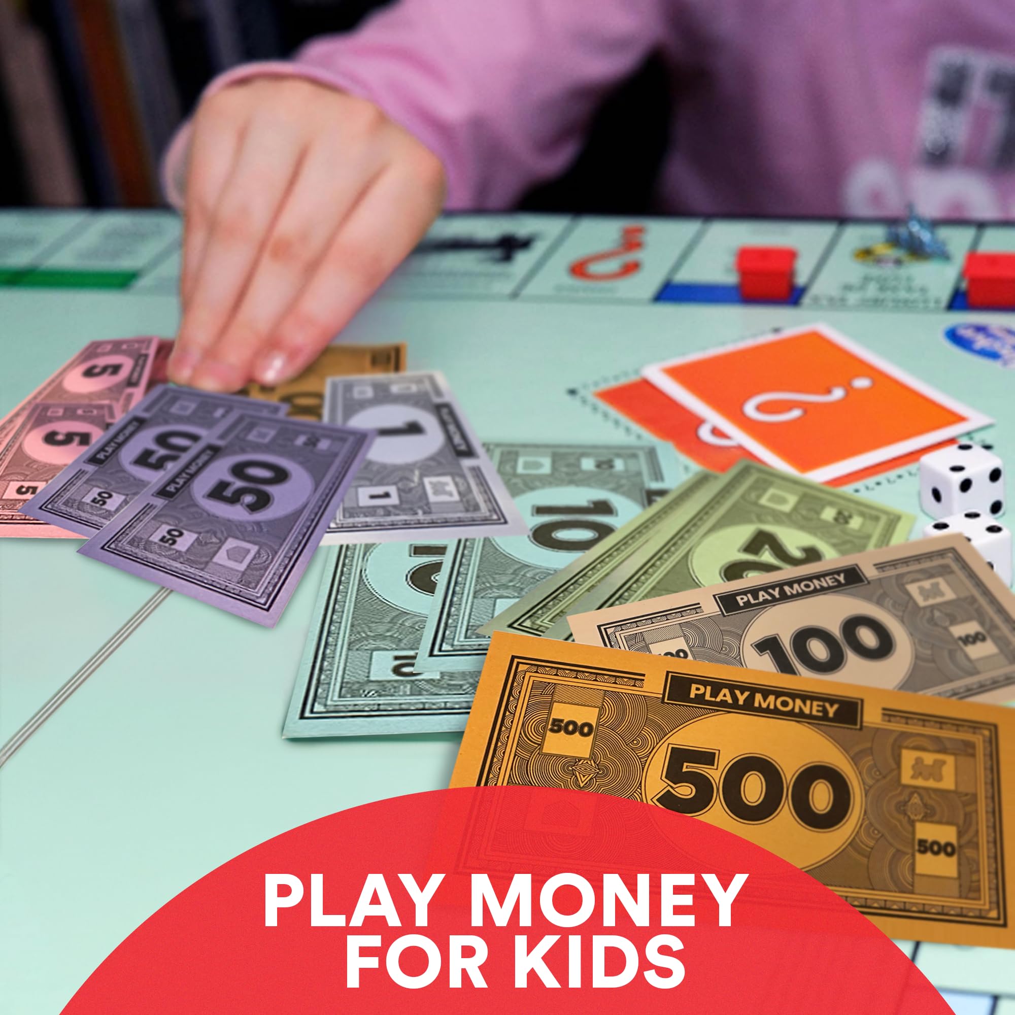 oreven Play Money – 3 Sets of 60 Colorful Monopoly-Style Bills ($1, $5, $10, $20, $50, $100, $500)