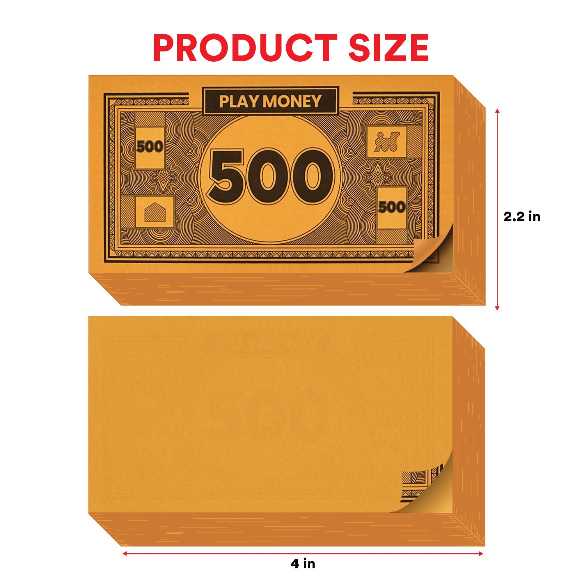 oreven Play Money – 3 Sets of 60 Colorful Monopoly-Style Bills ($1, $5, $10, $20, $50, $100, $500)