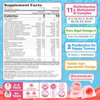 Organic Toddler Multivitamin Gummies + Omega-3 | 60Cts