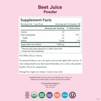 PURE SYNERGY Organic Beet Juice Powder | Pre-Workout Supplement (6.4 oz)