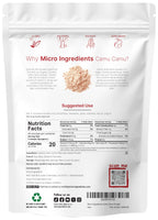 Organic Camu Camu Powder, 12 oz | High Natural Vitamin C Level | Fresh Freeze-Dried Berries Source | No GMOs, Vegan Friendly