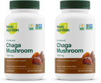 Organic Chaga Mushrooms – DNA Verified 1500mg per Serving – Non-GMO, Gluten & Soy Free, Vegan (Pack of 2)