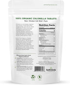 Earth Circle Organics Organic Chlorella Tablets 400 Count – High Potency, Broken Cell Wall, Vegan & Kosher | Pack of 3