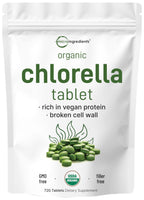Organic Chlorella Tablets 500mg | 720 Tabs (360g) | Broken Cell Wall | Non-GMO