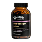 Organic Collagen Australia Pure Collagen & Liver Capsules – 120 Capsules