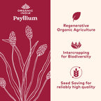 Organic India Psyllium Husk Powder - Whole Fiber, Digestion Support (12 oz x2)