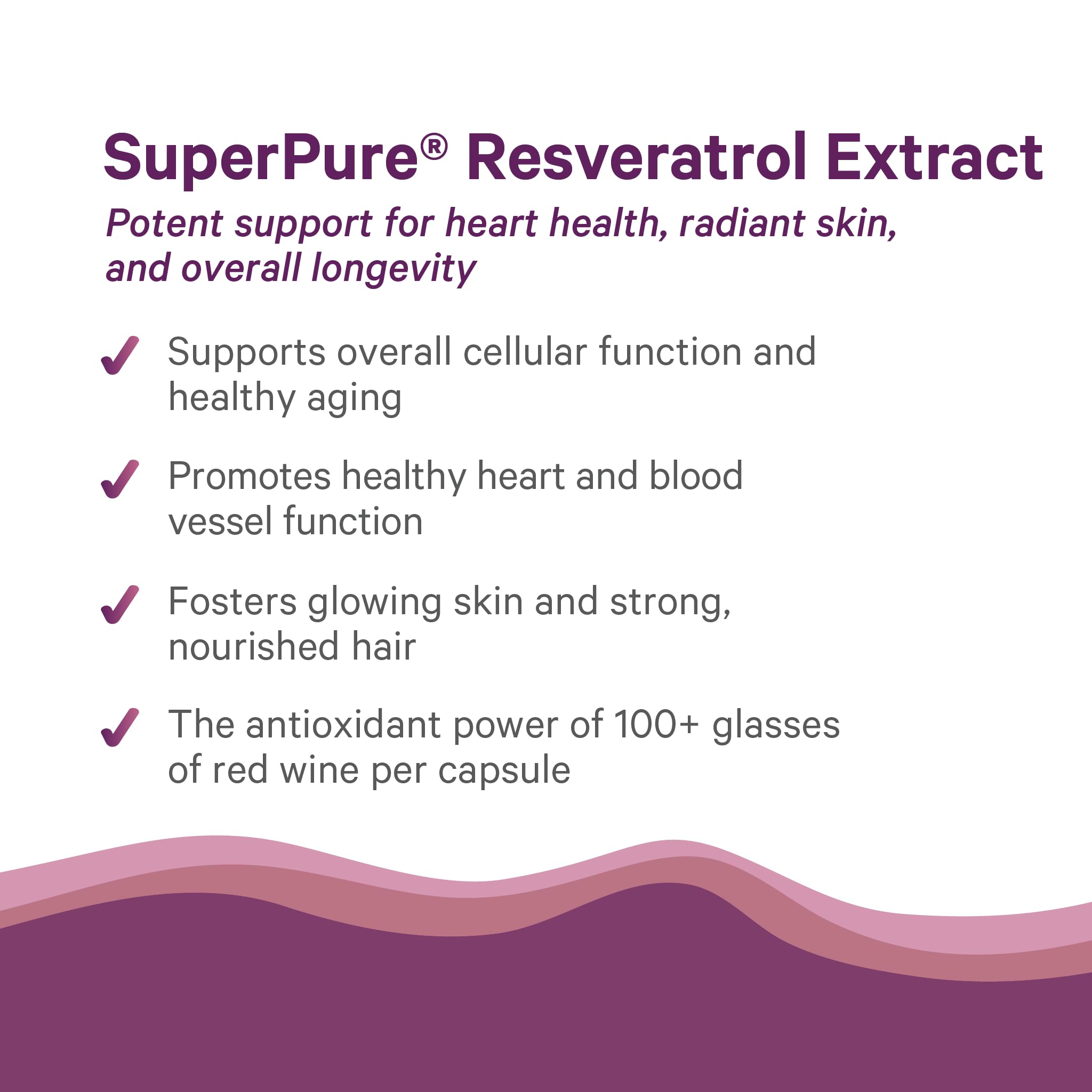 Pure Synergy SuperPure Resveratrol Extrakt | Bio Trans-Resveratrol mit Traubenpolyphenolen - 60 Kapseln