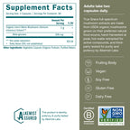 True Grace Lion's Mane Mushroom – Brain, Nerve & Cognitive Support | 120 Count Capsules | Organic