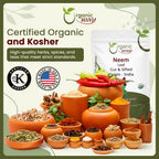 Organic Neem Leaf Cut & Sifted - Herbal Tea | Premium Dried Neem Leaves | USDA Certified | Non-GMO & Gluten Free | Origin India (4 oz)