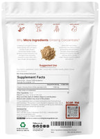 Micro Ingredients Organic Korean Ginseng Powder 200:1 - 4 oz | Red Panax Ginseng, High Ginsenosides