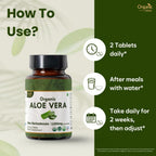 Organic Spree Aloe Vera Tablets – USDA Organic | Digestion & Skin Health | 120 Tablets