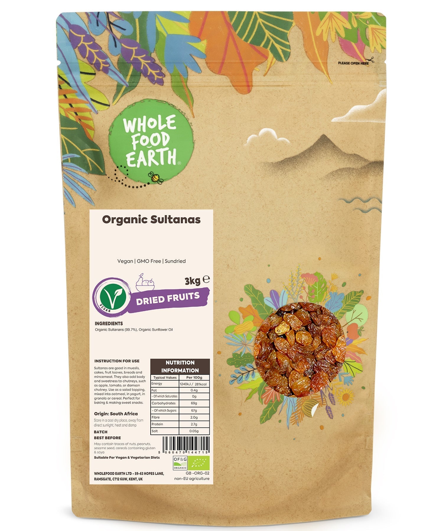 Organic Sultanas