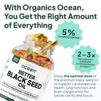 Organics Ocean Better Black Seed Oil – 5% Thymoquinone, Immune Support