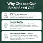 Organics Ocean Better Black Seed Oil – 5% Thymoquinone, Immune Support