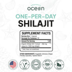 Organics Ocean One-Per-Day Shilajit Capsules – Himalayan Shilajit for Hormone Support – 6 Bottles