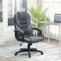 HOMCOM Faux Leather Office Chair - Charcoal Grey