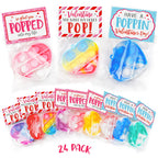 ORIENTAL CHERRY 24 Mini Heart Pop Fidget Toys for Valentine's Day Cards & Class Party Favors