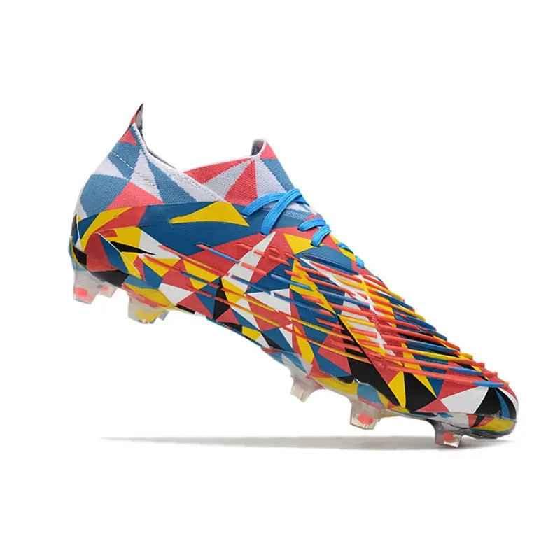 Original 1:1 AD Edge+ FG Football Soccer Shoes White Black Full Knitted High Quality Size 39-45 Men's Football Boots