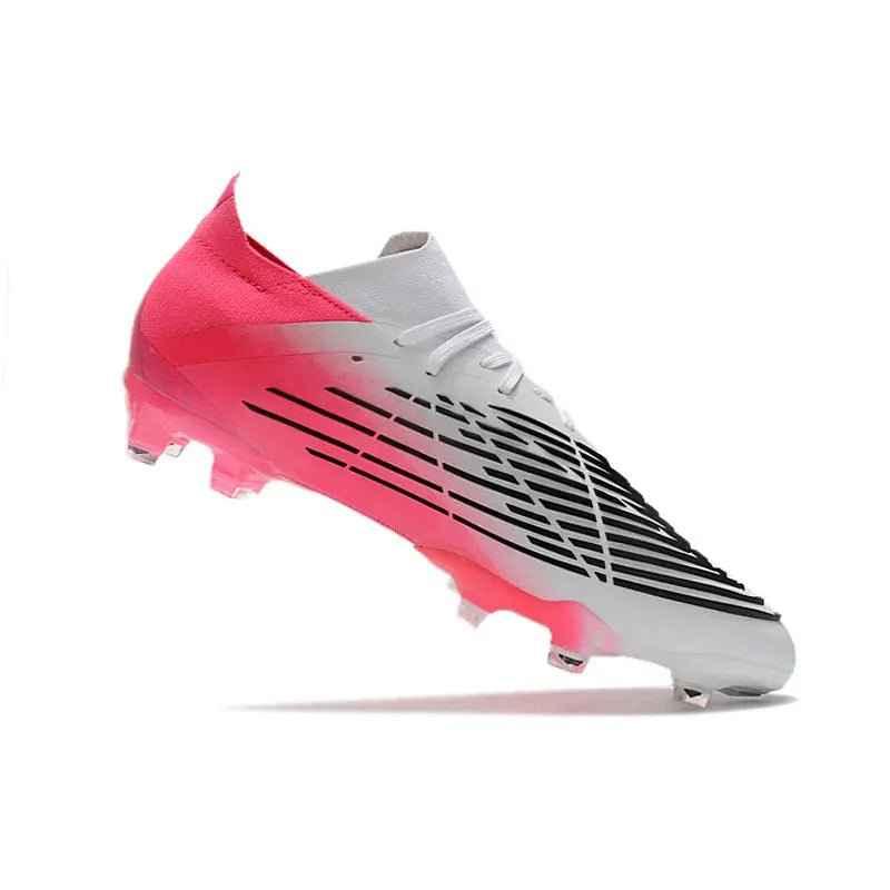 Original 1:1 AD Edge+ FG Football Soccer Shoes White Black Full Knitted High Quality Size 39-45 Men's Football Boots