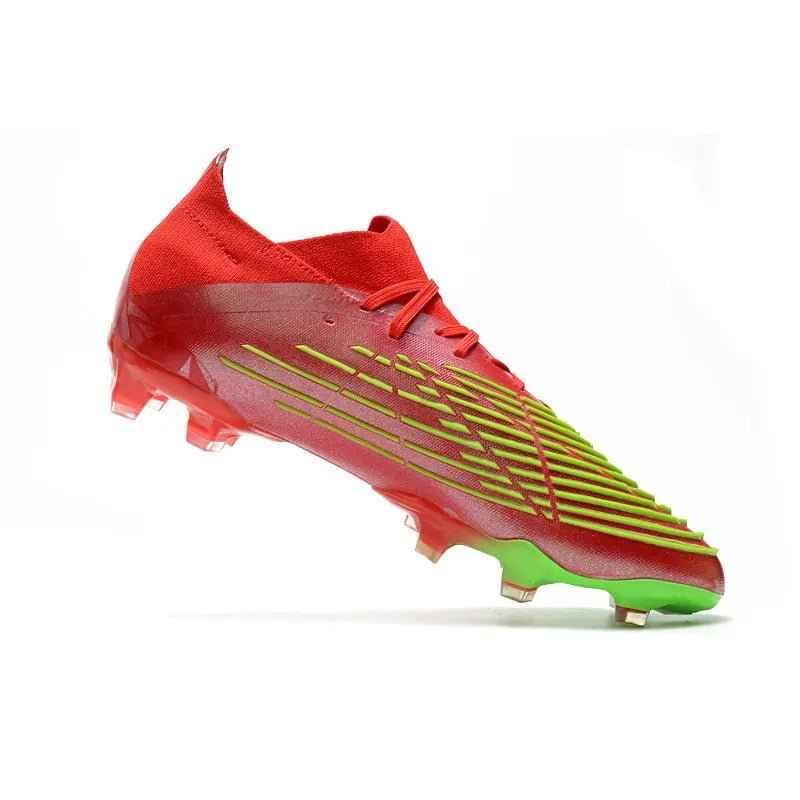Original 1:1 AD Edge+ FG Football Soccer Shoes White Black Full Knitted High Quality Size 39-45 Men's Football Boots