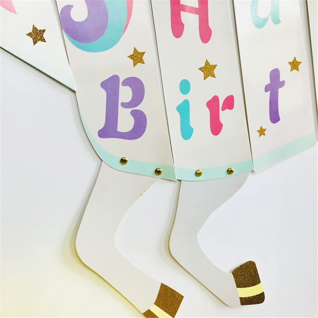 Ornaous Unicorn Happy Birthday Banner – Colorful Wall Decor for Kids’ Birthday Party