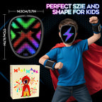 ORWINE Kids Halloween LED Mask with Gesture Sensing | Light Up Face Mask for Costume & Party
