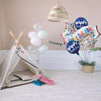 OSAMUHA Birthday Decoration Set - Colorful Happy Birthday Banner & Mylar Balloons (5-Piece)