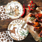 Osonm 180PCS Cowboy Party Supplies Kit — Plates, Napkins & Western Decor for Wild West Celebrations