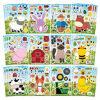OTAITY 48 Sheets Make Your Own Farm Animal Sticker Set – Kids Party Favors, Rewards & Creative Play