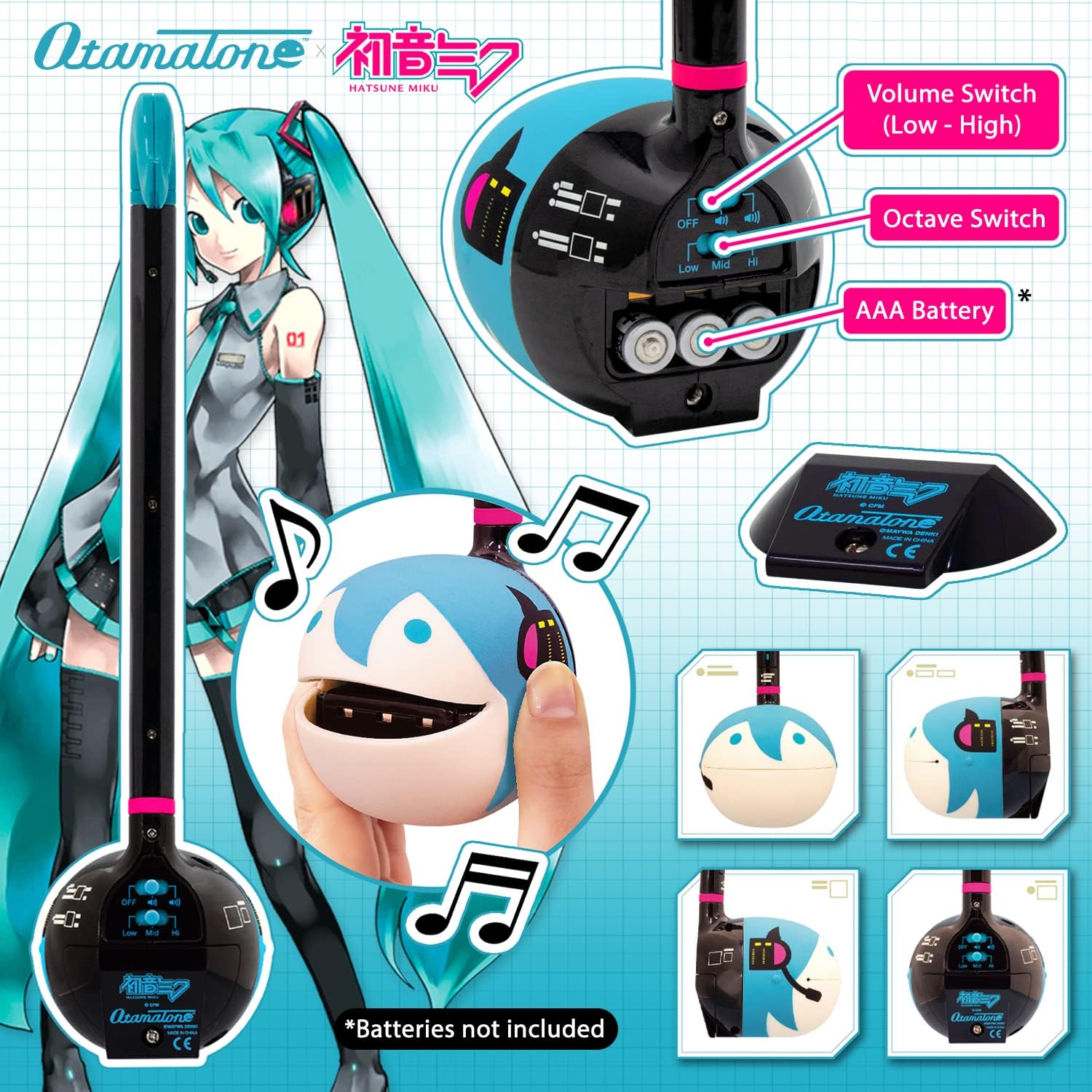 Otamatone Hatsune Miku Ninja Edition – Portable Japanese Electronic Musical Instrument by Maywa Denki