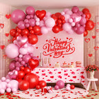 OTLGEUA Valentines Day Balloon Arch Kit — Pink & Red Heart Balloons