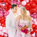 OTLGEUA Valentines Day Balloon Arch Kit — Pink & Red Heart Balloons