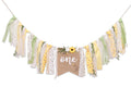 OTURGC Bee Theme 1st Birthday High Chair Banner - Multicolor Bees & Flowers, 80in x 8.27in Linen