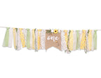 OTURGC Bee Theme 1st Birthday High Chair Banner - Multicolor Bees & Flowers, 80in x 8.27in Linen