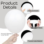 Ouddy Party 129Pcs White Balloons & 18in Matte Balloon Arch Kit