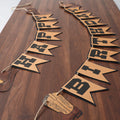 Oudain Western Birthday Cowboy Party Decoration – Double-Layer Hat & Boots Banner + Hanging Swirls