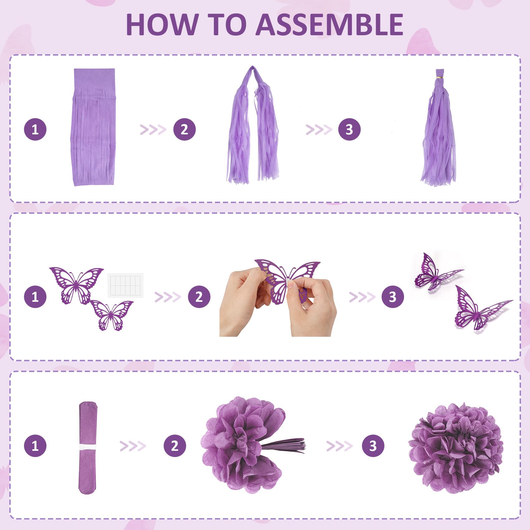 Ouddy Party Dusty Purple Birthday Decorations – Lavender Pink Confetti & Rose Gold Balloons