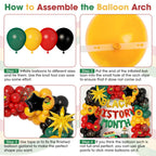 Ouddy Life 154Pcs Black History Month Decorations Kit – Balloons, Letters & Foil Stars
