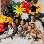 Ouddy Life 154Pcs Black History Month Decorations Kit – Balloons, Letters & Foil Stars