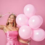 Ouddy Life 164Pcs Pink Balloons Kit – 18, 12, 10, 5 Inch Matte Pink Latex Arch Kit for Parties