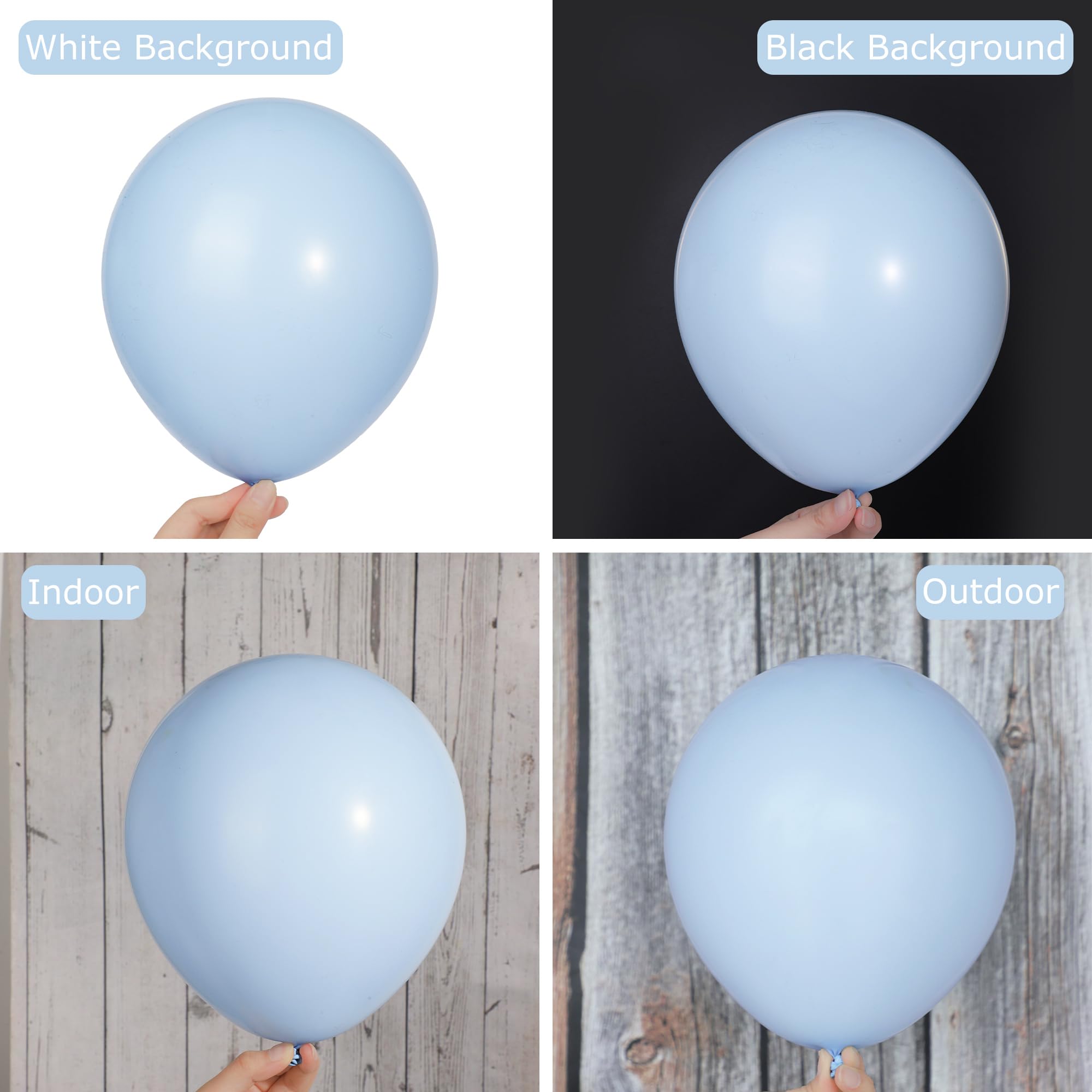 Ouddy Party 129Pcs Light Blue Balloon Arch Kit – 18in/12in/10in/5in Balloons