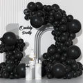 Ouddy Party 129Pcs Black Latex Balloons Arch Kit – 18in/12in/10in/5in for Parties