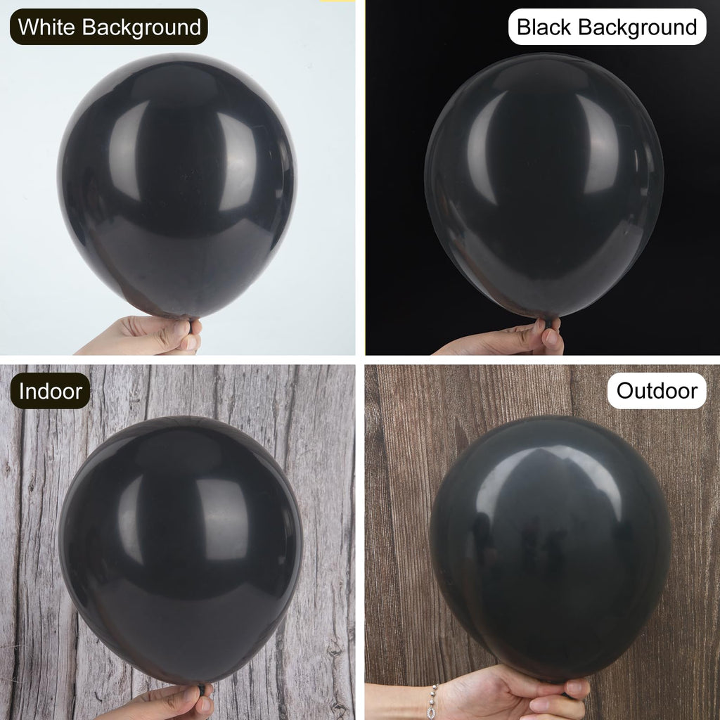 Ouddy Party 129Pcs Black Latex Balloons Arch Kit – 18in/12in/10in/5in for Parties